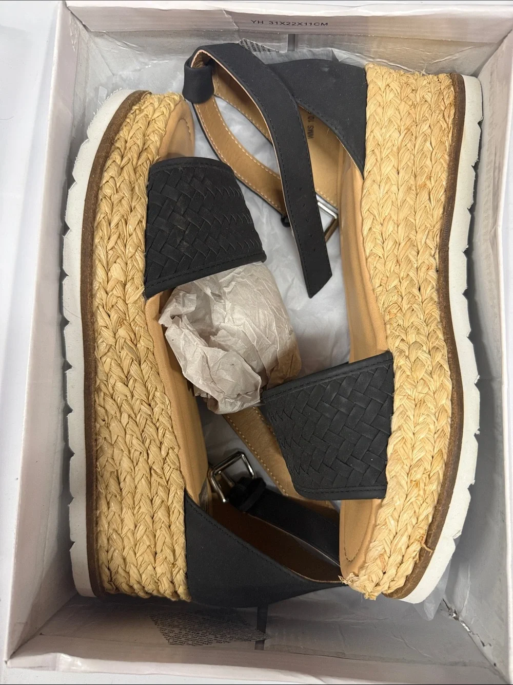 DV by Dolce Vita Black Woven Espadrille Platform Sandals